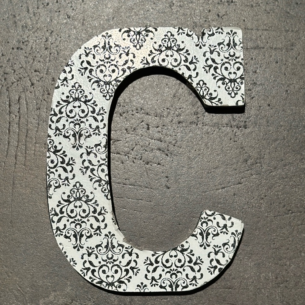 C letter hanging wall decor shelf decor initial display dorm bedroom family room